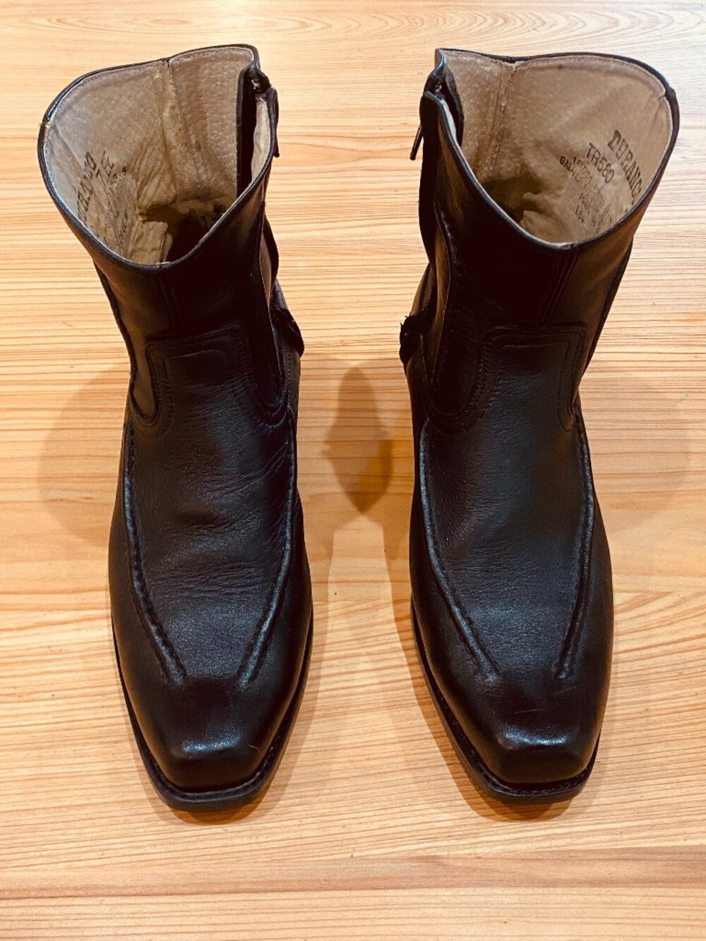 Durango TR 580 Men's Leather Zip Cowboy Boots Size 7EE